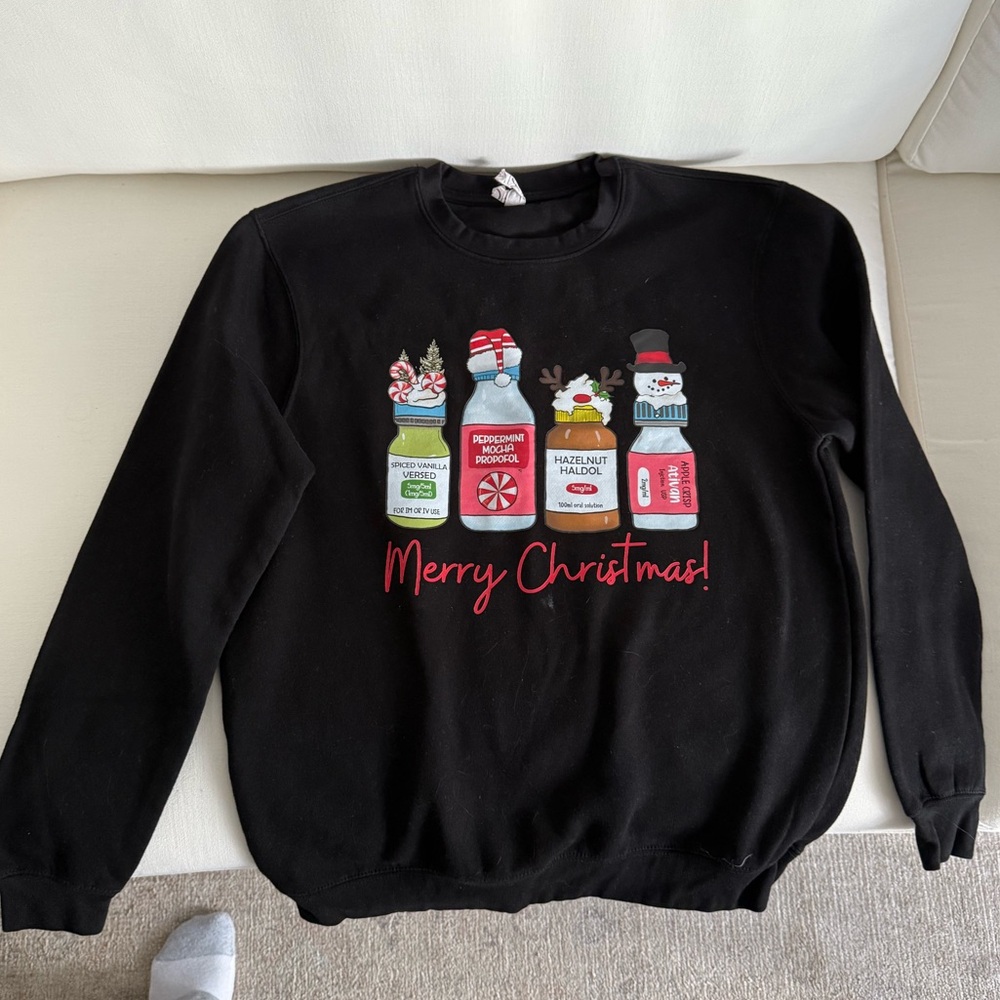 Black Merry Christmas Medications Sweatshirt